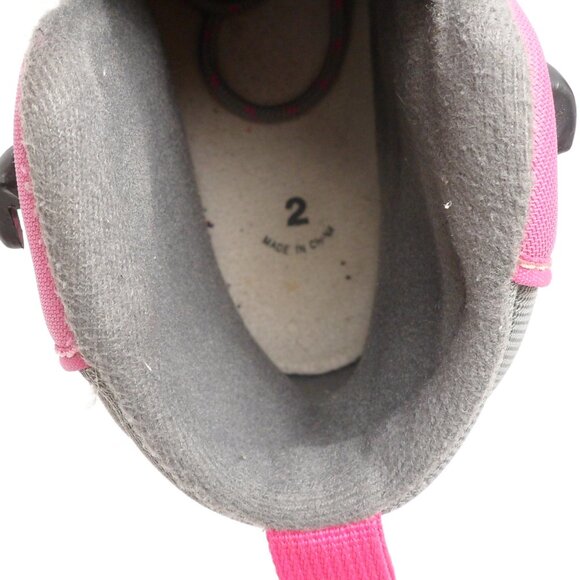 CCM Kids' Figure Ice Skates Size 2 Jamie Girl Pink Grey Butterfly Junior Lace-Up - Picture 5 of 15
